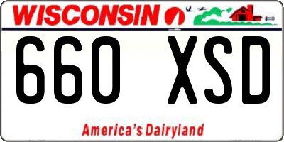 WI license plate 660XSD