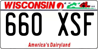WI license plate 660XSF