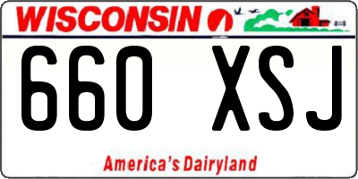 WI license plate 660XSJ
