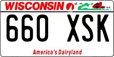 WI license plate 660XSK