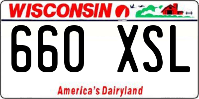 WI license plate 660XSL