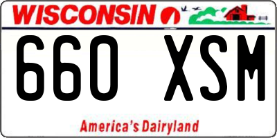 WI license plate 660XSM