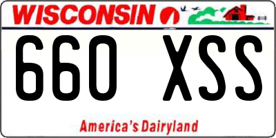 WI license plate 660XSS