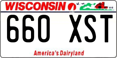 WI license plate 660XST