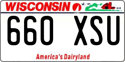 WI license plate 660XSU