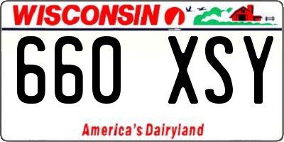 WI license plate 660XSY