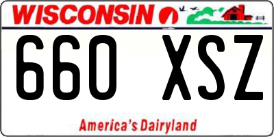 WI license plate 660XSZ