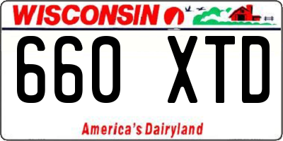 WI license plate 660XTD