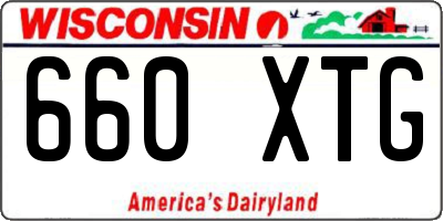 WI license plate 660XTG