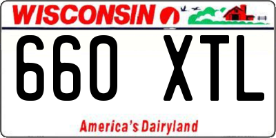 WI license plate 660XTL