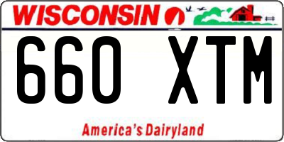 WI license plate 660XTM