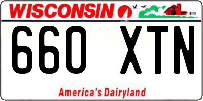 WI license plate 660XTN