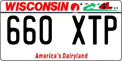 WI license plate 660XTP