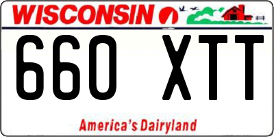 WI license plate 660XTT