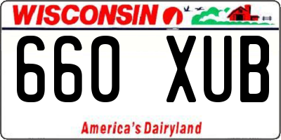 WI license plate 660XUB