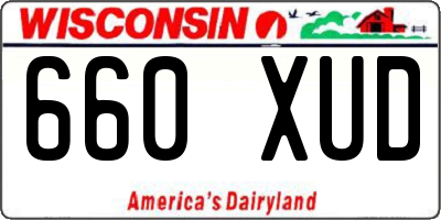 WI license plate 660XUD