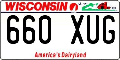 WI license plate 660XUG