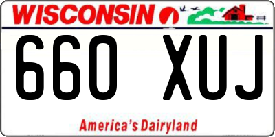 WI license plate 660XUJ