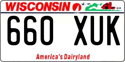 WI license plate 660XUK