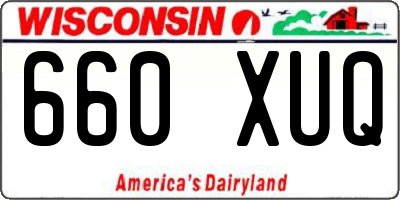 WI license plate 660XUQ