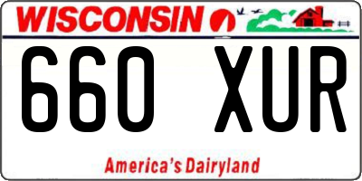 WI license plate 660XUR