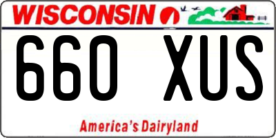 WI license plate 660XUS