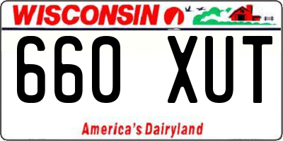 WI license plate 660XUT