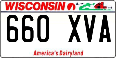 WI license plate 660XVA