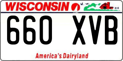 WI license plate 660XVB