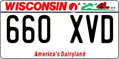WI license plate 660XVD