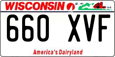 WI license plate 660XVF