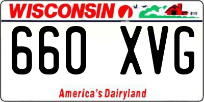 WI license plate 660XVG
