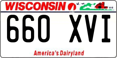 WI license plate 660XVI