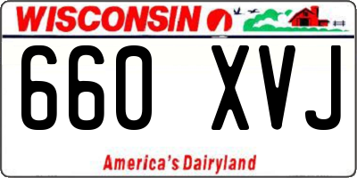 WI license plate 660XVJ