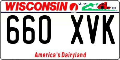 WI license plate 660XVK
