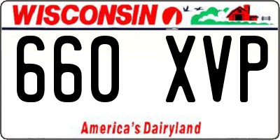 WI license plate 660XVP