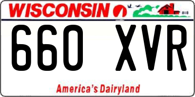 WI license plate 660XVR