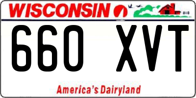 WI license plate 660XVT
