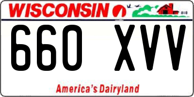 WI license plate 660XVV