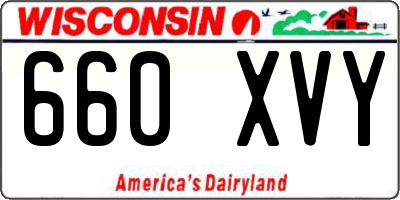 WI license plate 660XVY