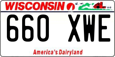 WI license plate 660XWE