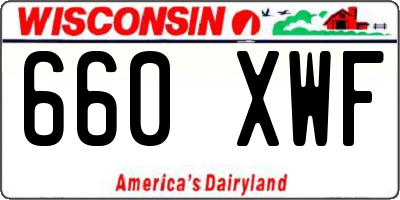 WI license plate 660XWF