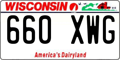 WI license plate 660XWG