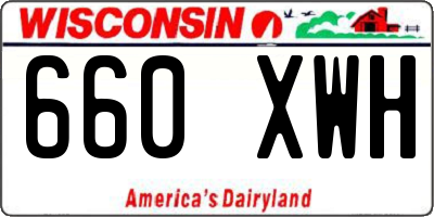 WI license plate 660XWH