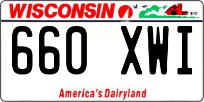 WI license plate 660XWI