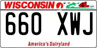WI license plate 660XWJ