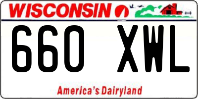 WI license plate 660XWL