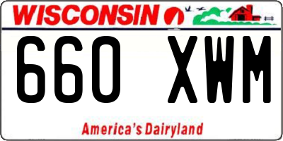 WI license plate 660XWM