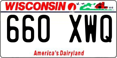 WI license plate 660XWQ