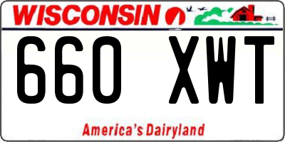 WI license plate 660XWT